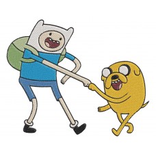 Adventure Time finn and jake Fist bump Embroidery Design