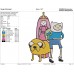 Adventure Time jake and finn and princess bubblegum Embroidery Design