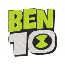Ben 10 logo Three colors Embroidery Design