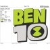 Ben 10 logo Three colors Embroidery Design