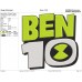 Ben 10 logo Three colors Embroidery Design