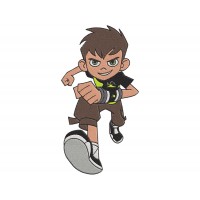 Ben Tennyson Ben 10 running Embroidery Design