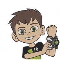 Ben Tennyson Ben 10 smiley Embroidery Design