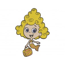 Bubble Guppies Deema with bag Embroidery Design