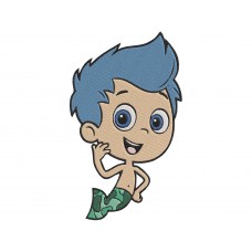 Bubble Guppies Gil very happy Embroidery Design