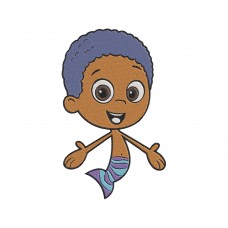 Bubble Guppies Goby 2 Embroidery Design