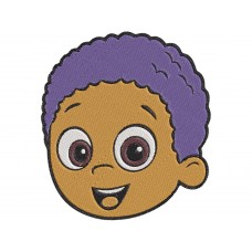 Bubble Guppies Goby Face Embroidery Design