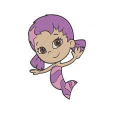 Bubble Guppies Oona say Hi Embroidery Design