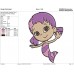 Bubble Guppies Oona say Hi Embroidery Design