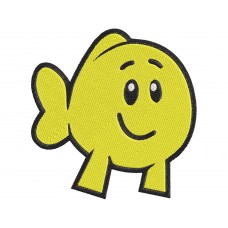 Bubble Guppies little fish yellow Embroidery Design