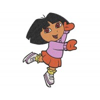 Dora and Friends Dora Ski Sport Embroidery Design