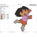 Dora and Friends Dora Ski Sport Embroidery Design