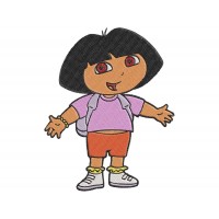 Dora and Friends Dora very happy Embroidery Design