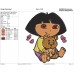 Dora and Friends Dora with Teddy bear Embroidery Design