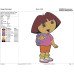 Dora the Explorer Dora Back to School Embroidery Design