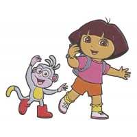 Dora the Explorer Dora and boots Embroidery Design