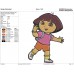 Dora the Explorer very happy Embroidery Design