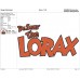 Dr Seuss The LORAX logo Embroidery design