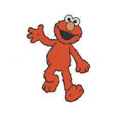 Elmo Hand Bye and Happy Smiley Embroidery Design