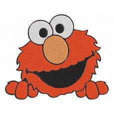 Elmo Smiley Happy Face and fingers Embroidery Design