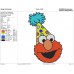 Elmo Wearing a Birthday Hat and Smiley Embroidery Design