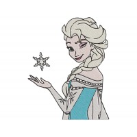 Frozen Elsa winking Embroidery Design