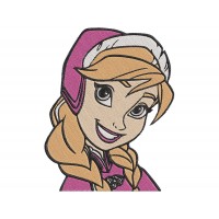 Frozen anna face Embroidery Design