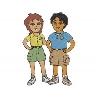 Go Diego Go Diego Alicia Marquez and Diegos Dad Embroidery Design