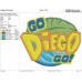 Go Diego Go logo Embroidery Design