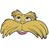 Lorax Face Happy birthday Embroidery design