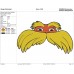 Lorax Face Smiley Embroidery design