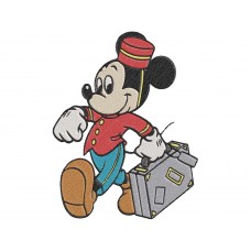 Mickey Mouse Bellhop Embroidery Design
