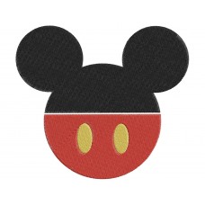 Mickey Mouse Ears Embroidery Design