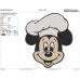 Mickey Mouse Face Chef Embroidery Design