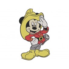 Mickey Mouse Fireman Embroidery Design