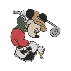 Mickey Mouse Golf Embroidery Design