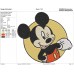 Mickey Mouse Through the circle Embroidery Design