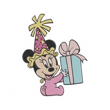 Mickey Mouse baby minnie birthday Embroidery Design