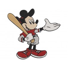 Mickey Mouse baseball Embroidery Design