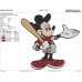 Mickey Mouse baseball Embroidery Design