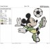 Mickey Mouse soccer Embroidery Design