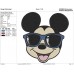 Mickey Mouse sunglasses Embroidery Design