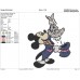 Mickey Mouse the magician with Rabbit Embroidery Design