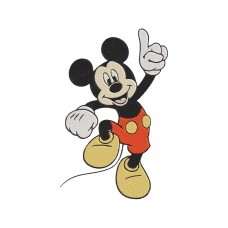 Mickey Mouse walking and dancing Embroidery Design