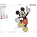 Mickey Mouse walking and dancing Embroidery Design