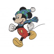 Mickey Mouse winter Embroidery Design