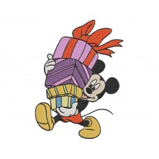 Mickey Mouse with Gift boxes Embroidery Design