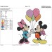 Mickey Mouse with Minnie Mickey Balloons Embroidery Design