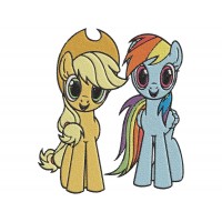 My Little Pony applejack and rainbow dash Embroidery Design