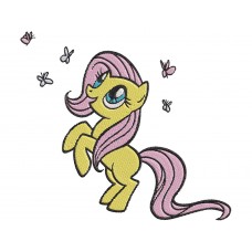 My Little Pony fluttershy with butterflies Embroidery Design